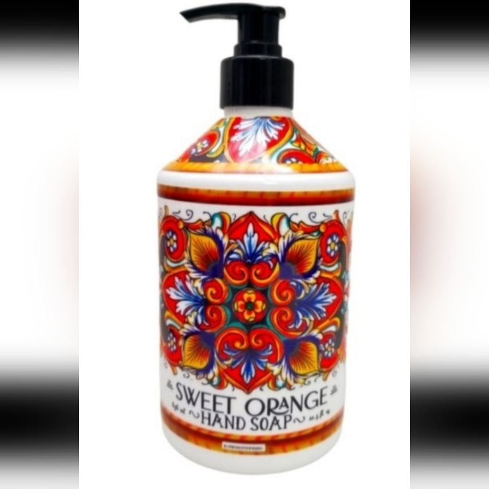 New Sweet Orange Italian Deruta Hand Soap